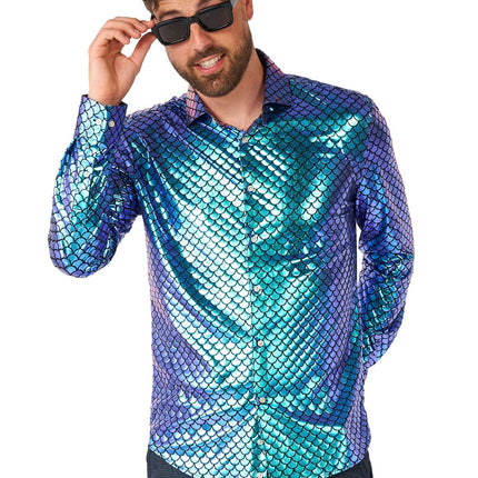 Chemise Disco Mermaid Hommes <tc>OppoSuits</tc>