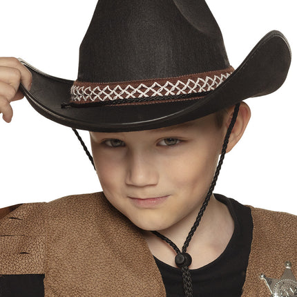 Chapeau de cow-boy noir enfant