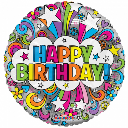 Ballon à l'hélium Happy Birthday Groovie 45cm vide