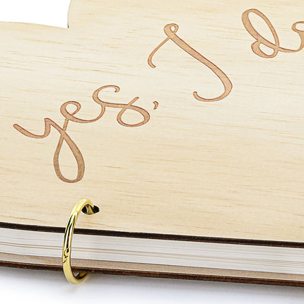 Livre d'or Coeur Yes I Do Wood