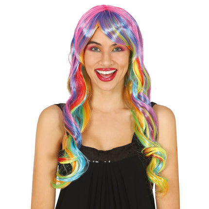 Perruque de licorne colorée