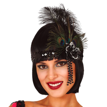 Bandeau de plumes noires