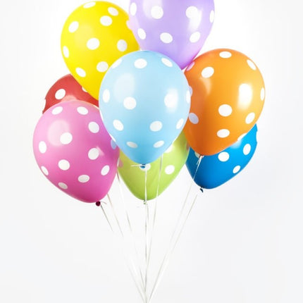 Ballons colorés Dots 30.5cm 8pcs