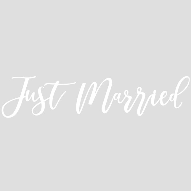 Autocollant de voiture Just Married blanc 60cm