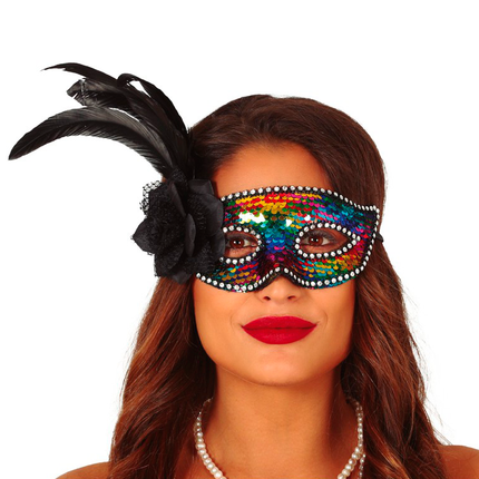 Masque Plumes Multicolore