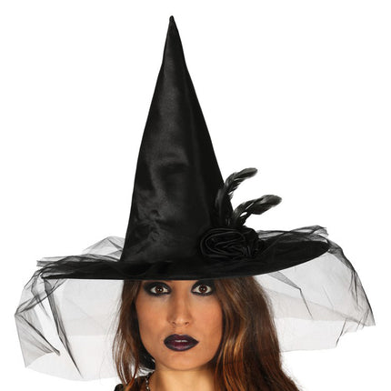 Chapeau de sorcière d'Halloween Fleur
