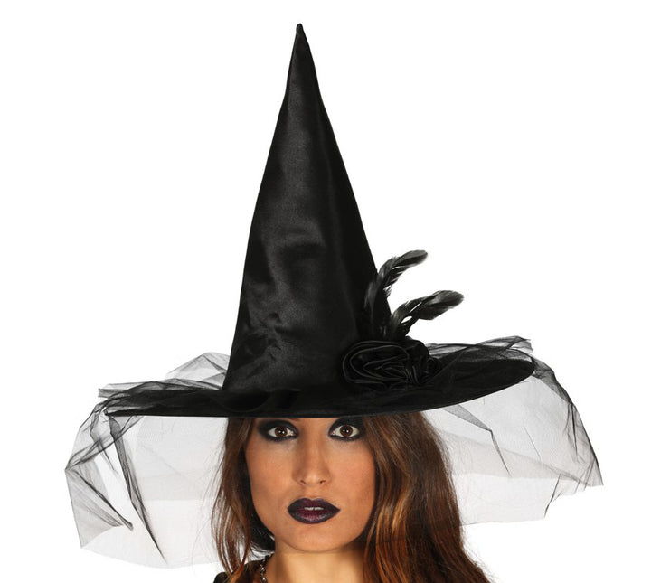 Chapeau de sorcière d'Halloween Fleur