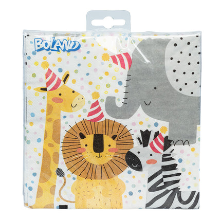 Serviettes en papier Safari 33cm