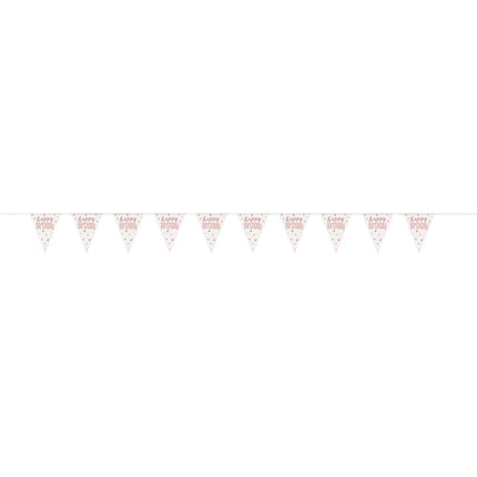 Guirlande Happy Birthday Rose Gold 2.74m