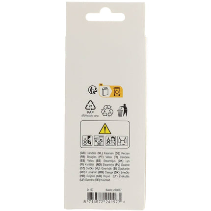 Bougies colorées torsadées 6pcs