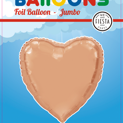 Ballon à l'hélium Heart Rose Gold XL Vide 92cm