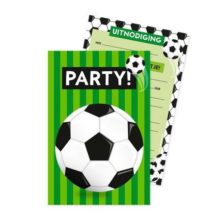 Invitations pour le football Vert 6pcs
