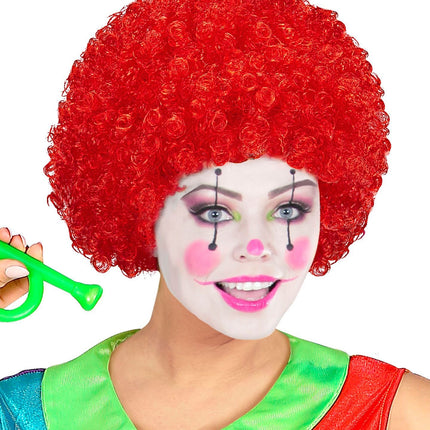 Perruque rouge Boucles de clown