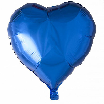 Ballon à l'hélium Coeur Bleu 46cm vide