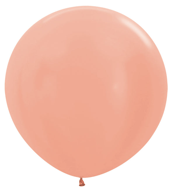 Ballons de baudruche or rose métallique 91cm 2pcs