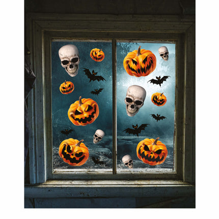 Décoration de fenêtre d'Halloween Squelettes