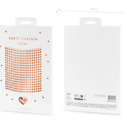 Rideau de porte rose gold Hearts 2.45m