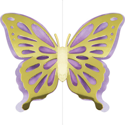 Décoration suspendue papillon 18cm 3pcs