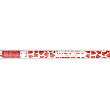Confetti Cannon Hearts Red 80cm