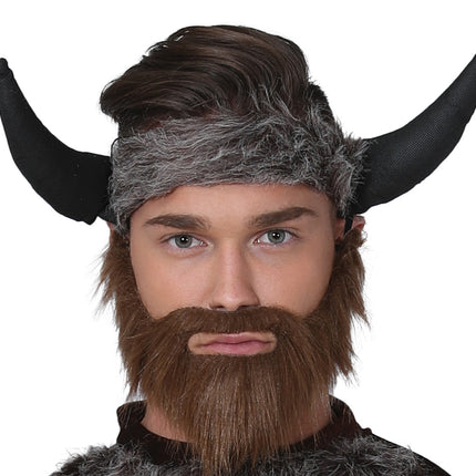 Costume de viking Marron Gris Hommes