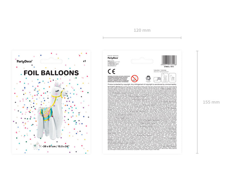Ballon à hélium Lama vide 61cm