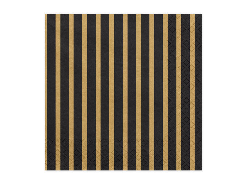Serviettes de table rayées 33cm 20pcs