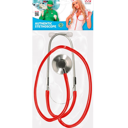 Faux stéthoscope de médecin rouge