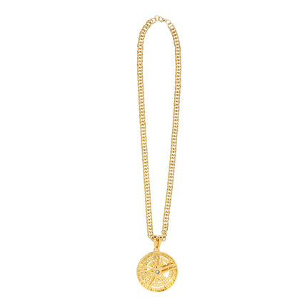 Collier en argent doré Dollar