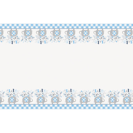 Nappe bébé éléphant bleu clair 2.13m