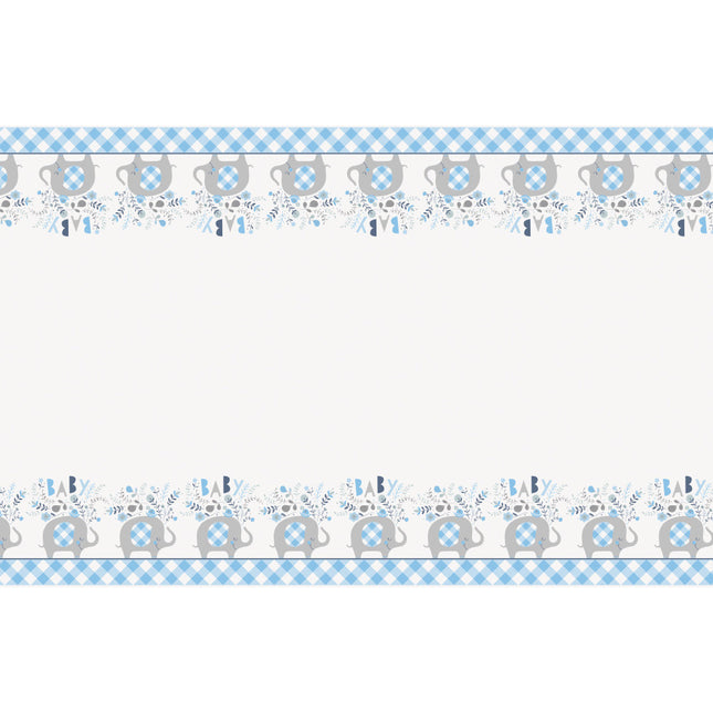 Nappe bébé éléphant bleu clair 2.13m