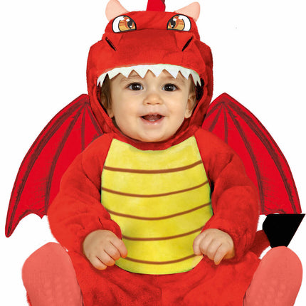 Costume de dragon rouge pour bébé