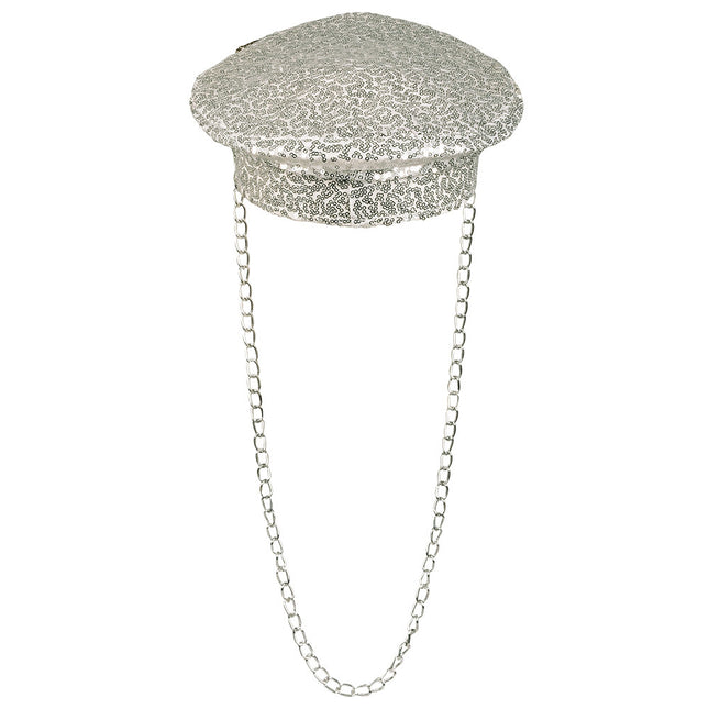 Casquette réversible blanc nacré