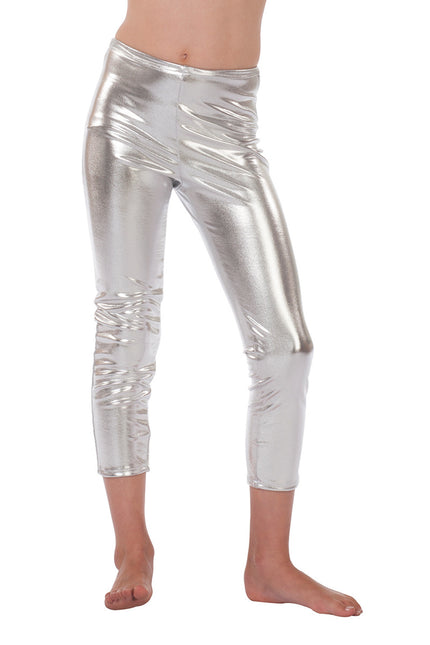Legging argenté trois-quarts enfant