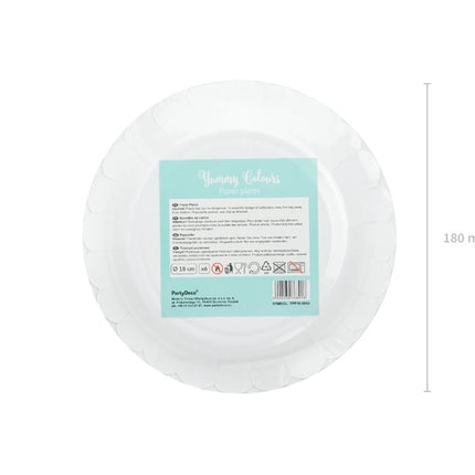 Assiettes en carton vert menthe or 18cm 6pcs