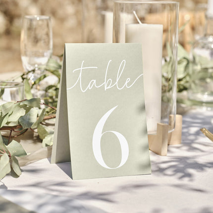 Numéros de table 18cm 12pcs