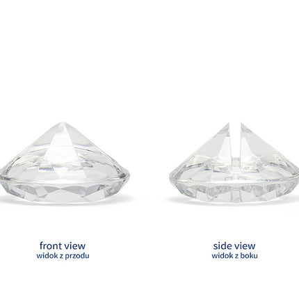 Porte-cartes de table Diamant transparent 4cm 10pcs