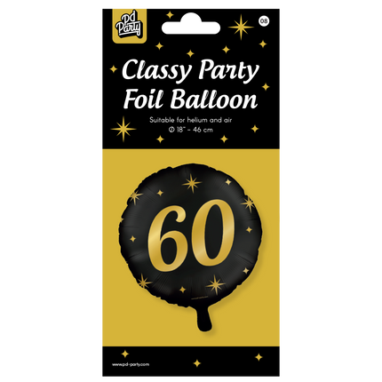 Ballon à l'hélium 60 ans vide 30cm