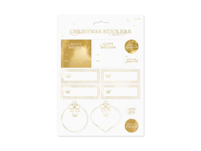 Autocollants de Noël dorés