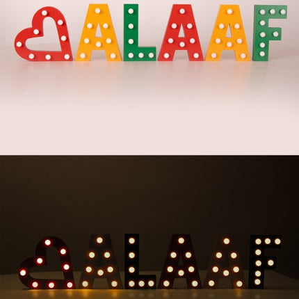 Set Letters Alaaf With Light 16.6Cm