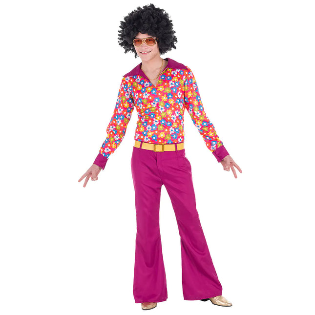 Costume Hippie 60S Homme Rose