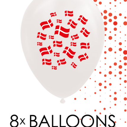 Danemark Ballons 30cm 8pcs