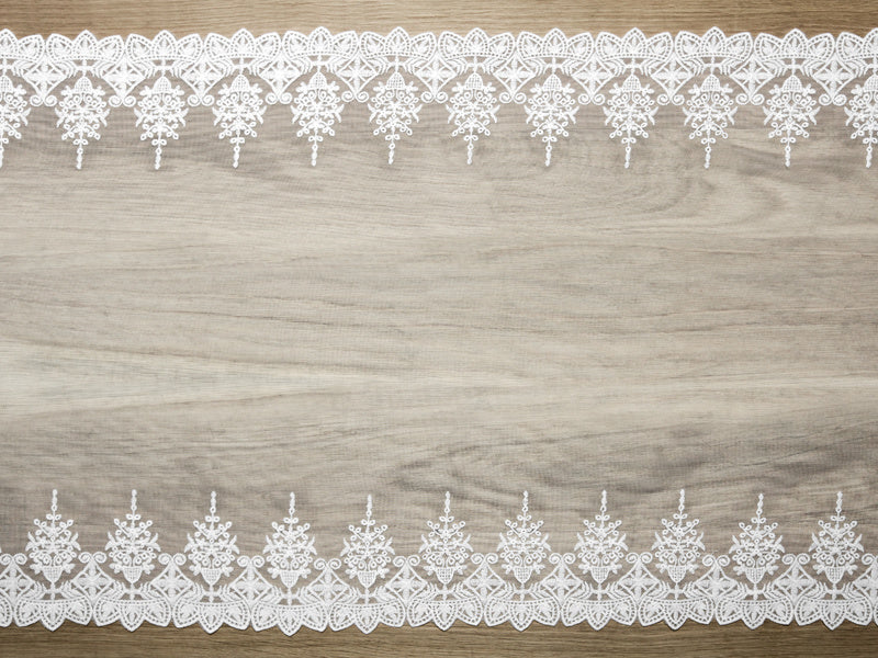 Chemin de table Dentelle Blanc 45cm 9m