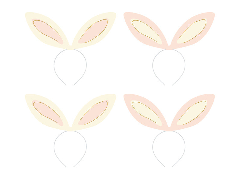Bandeau de cheveux de lapin 4 pièces
