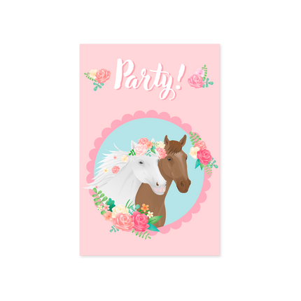 Invitations pour les chevaux 6pcs