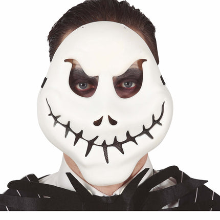 Masque d'Halloween blanc fantôme