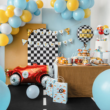 Happy Birthday Helium Balloon Race Flag Empty 35cm