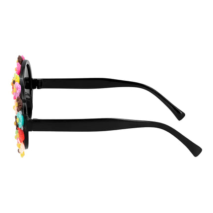 Lunettes noires Fleurs
