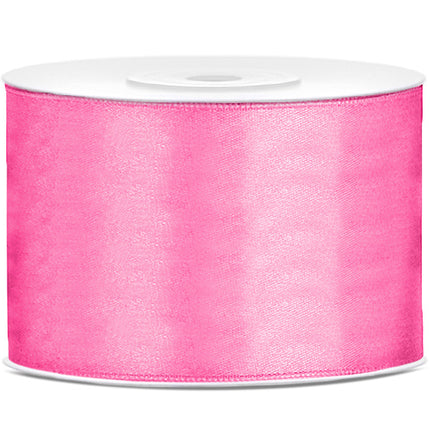 Ruban de satin rose 50 mm 25 m