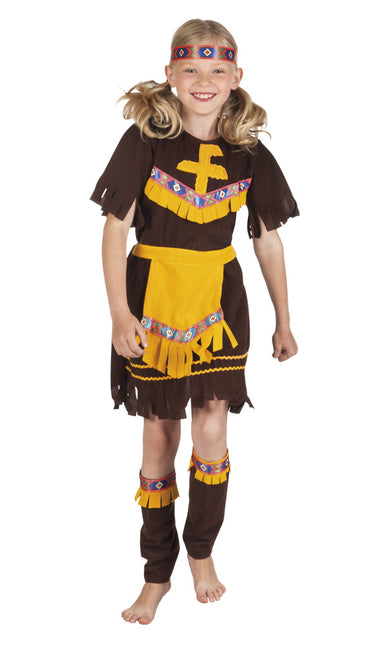 Robe indienne enfant jaune