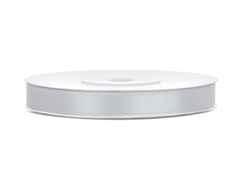 Ruban de satin argenté 6 mm 25 m